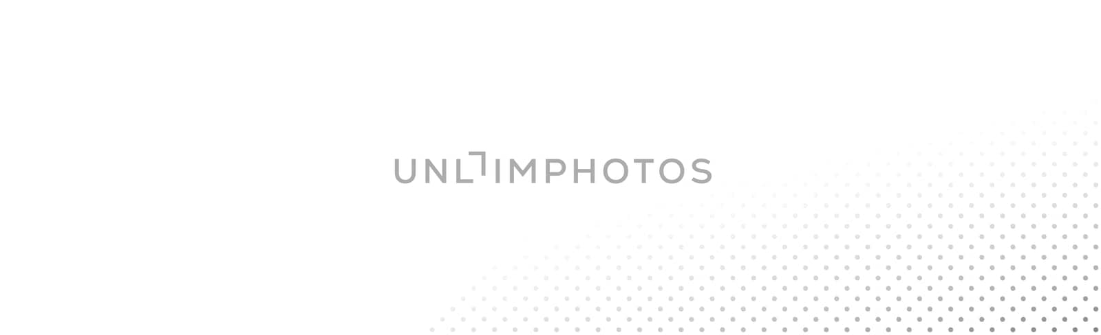 Many dots on a white background panorama