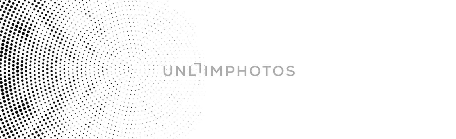 Many dots on a white background panorama