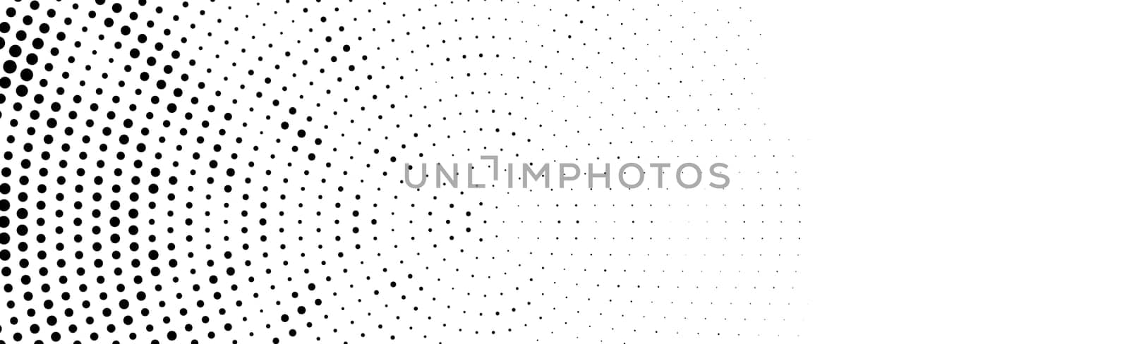 Many dots on a white background panorama