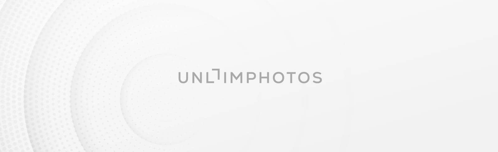 White vector panoramic background with circles and lines