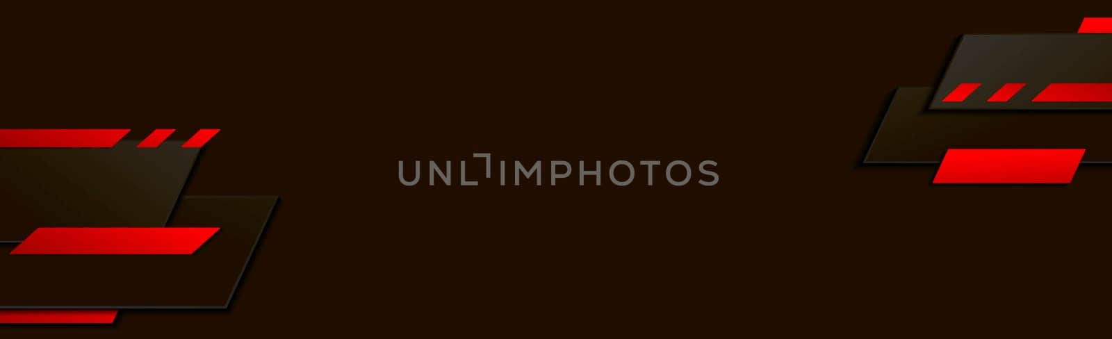 Dark black panoramic background with red inserts - Illustration