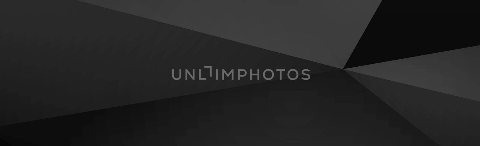 Dark black panoramic background with broken lines - illustration