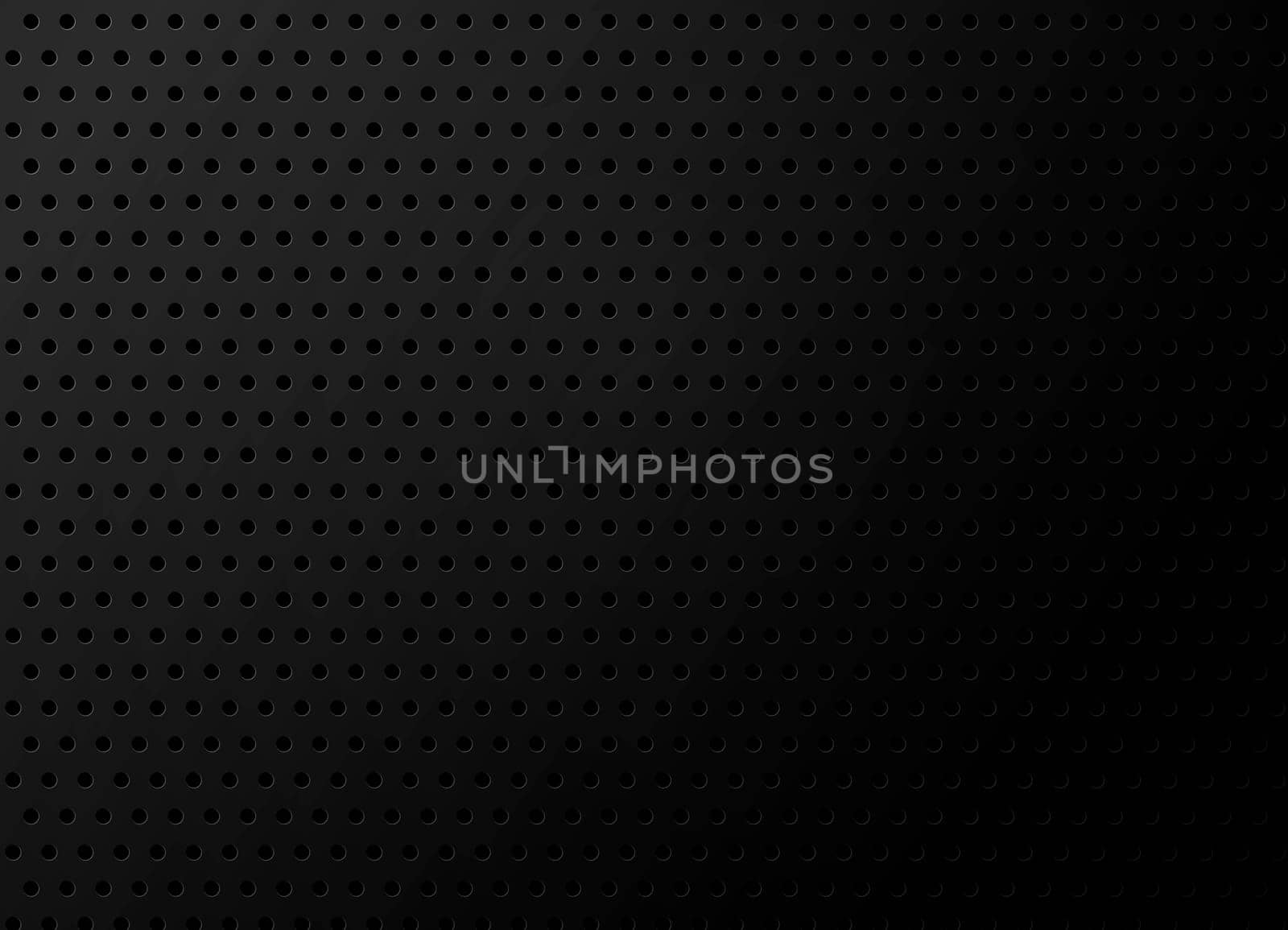 Dark Black Panoramic Background with Perforated Holes - Illustration