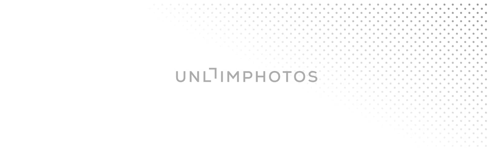 Many dots on a white background panorama
