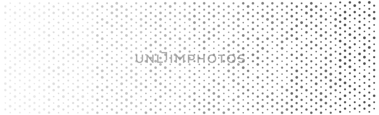 Many dots on a white background panorama