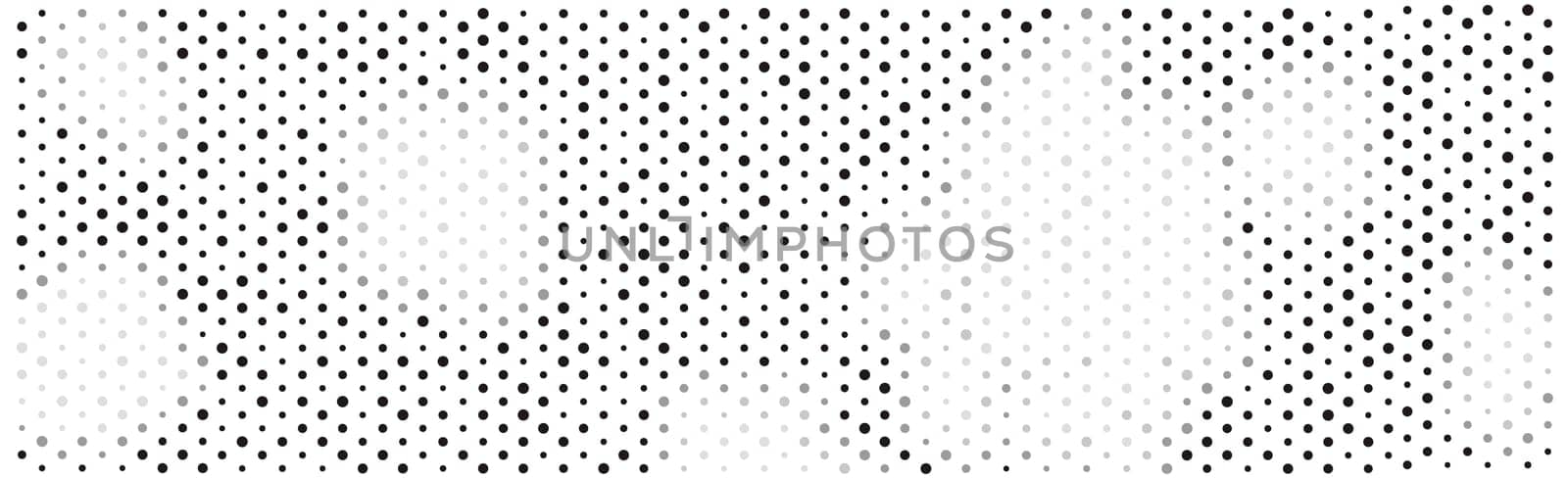 Many dots on a white background panorama