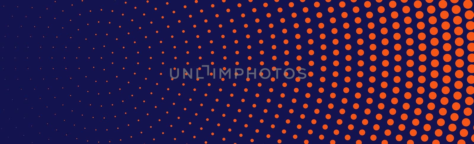 Many dots on a blue panoramic background - Vector illustration