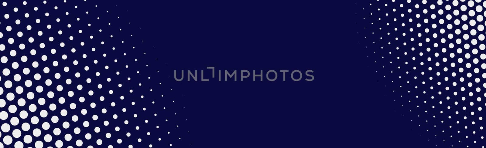 Many dots on a blue panoramic background - Vector illustration