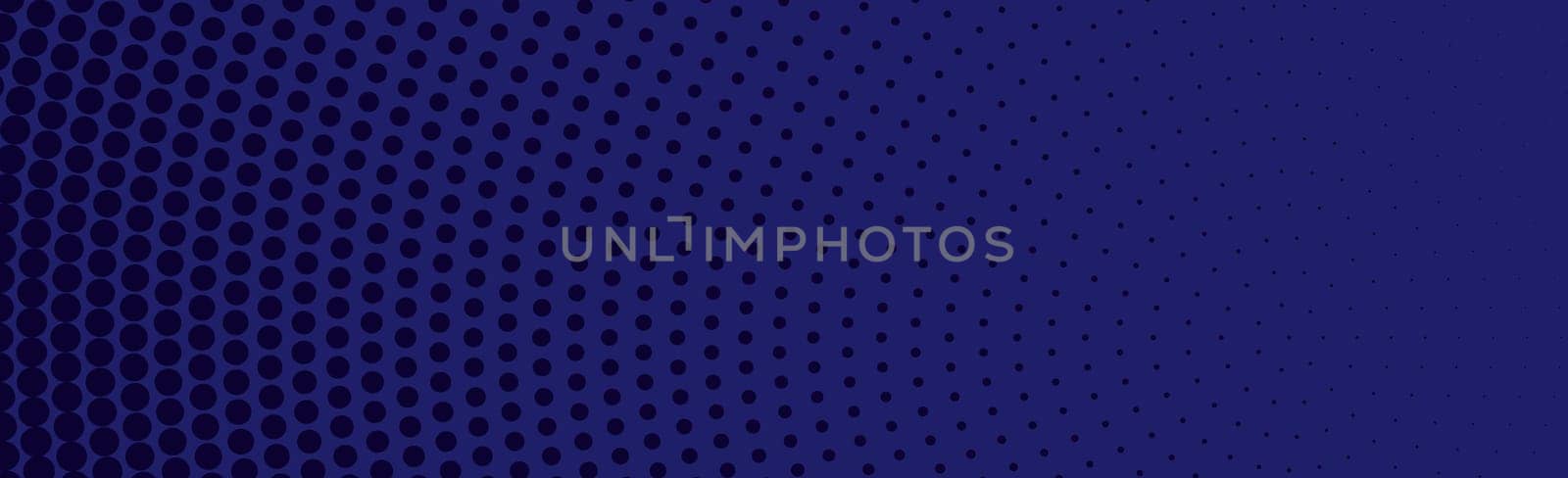 Many dots on a blue panoramic background - Vector illustration
