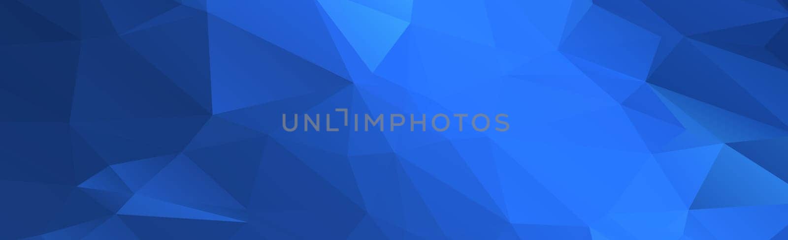 Abstract panoramic background with blue triangles - Vector illustration