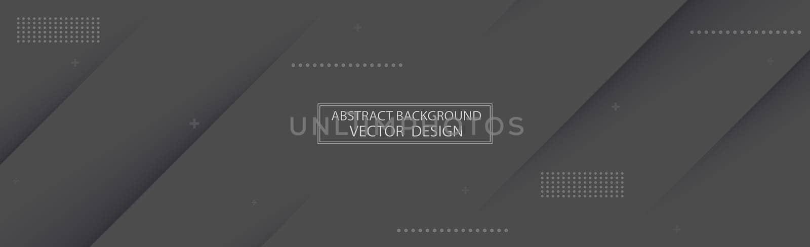 Panoramic abstract background with various shades of gray - Vector illustration