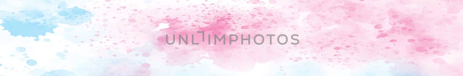 Panoramic texture of realistic red watercolor on a white background - illustration