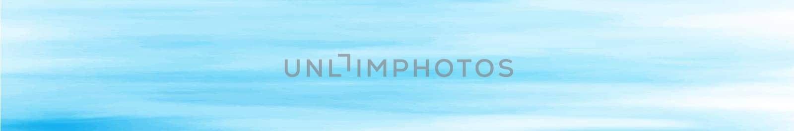 Realistic blue watercolor panoramic texture on white background - illustration