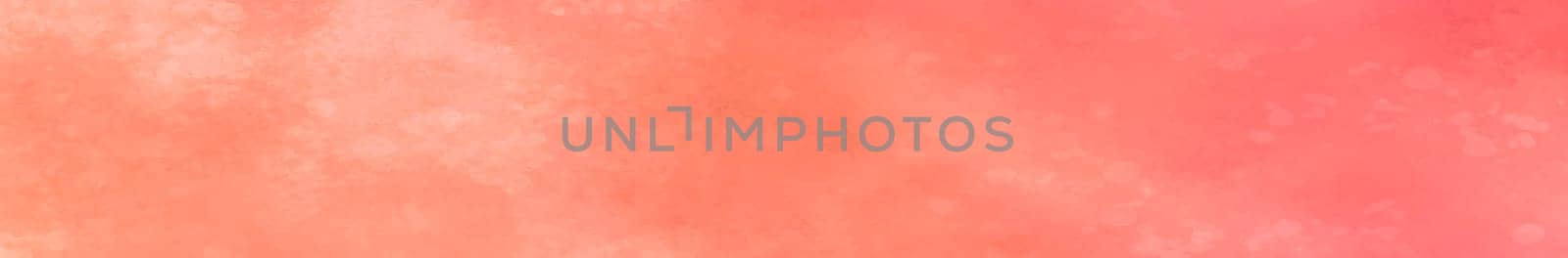 Panoramic texture of realistic red watercolor on a white background - illustration