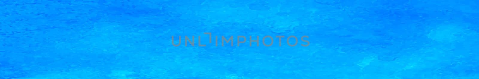 Realistic blue watercolor panoramic texture on white background - illustration