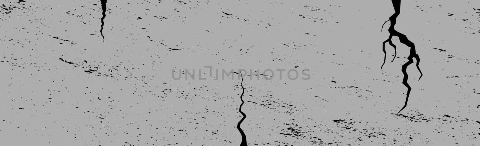 Panoramic texture of realistic gray concrete - Vector illustration