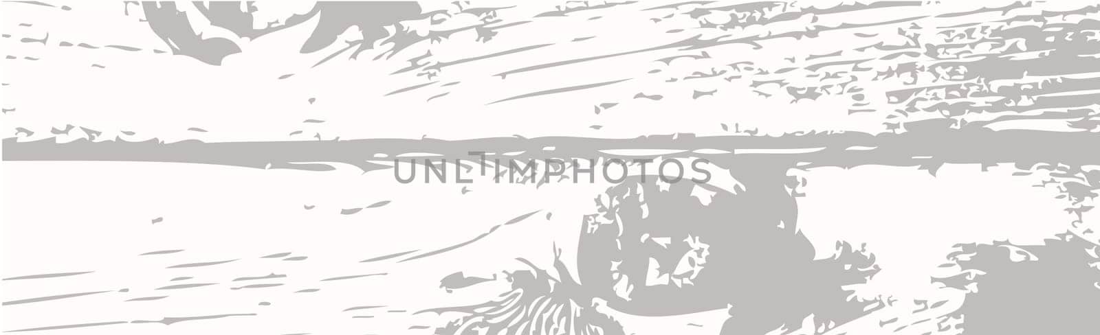 Panoramic texture of light wood with knots - Vector illustration