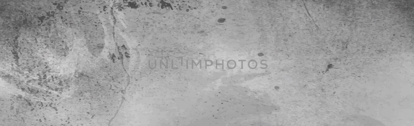 Panoramic texture of realistic gray concrete - Vector illustration
