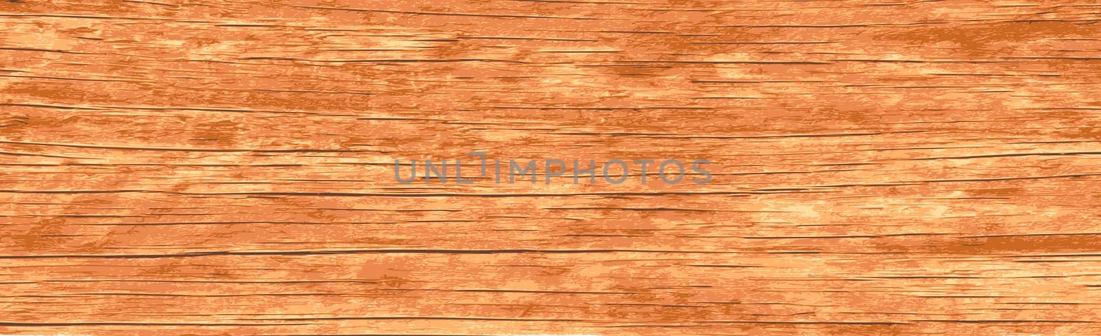Panoramic texture of light wood with knots - Vector illustration