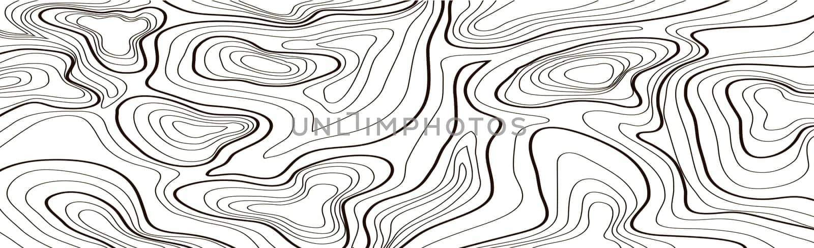 Panoramic texture of light wood with knots - Vector illustration
