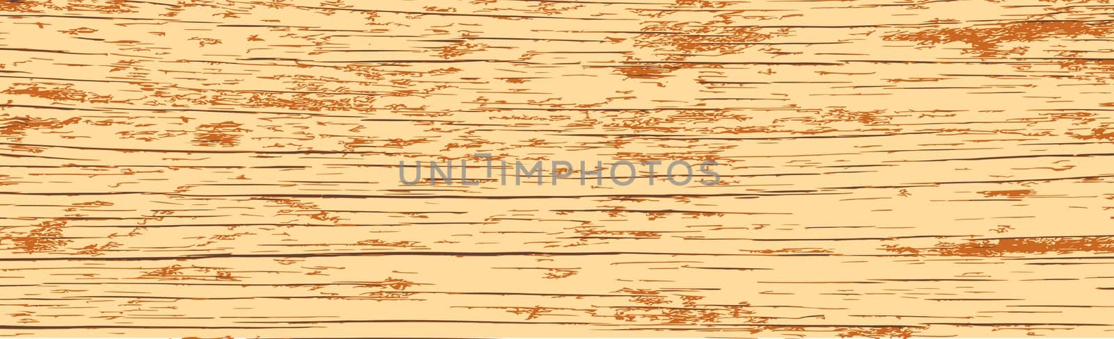 Panoramic texture of light wood with knots - Vector illustration