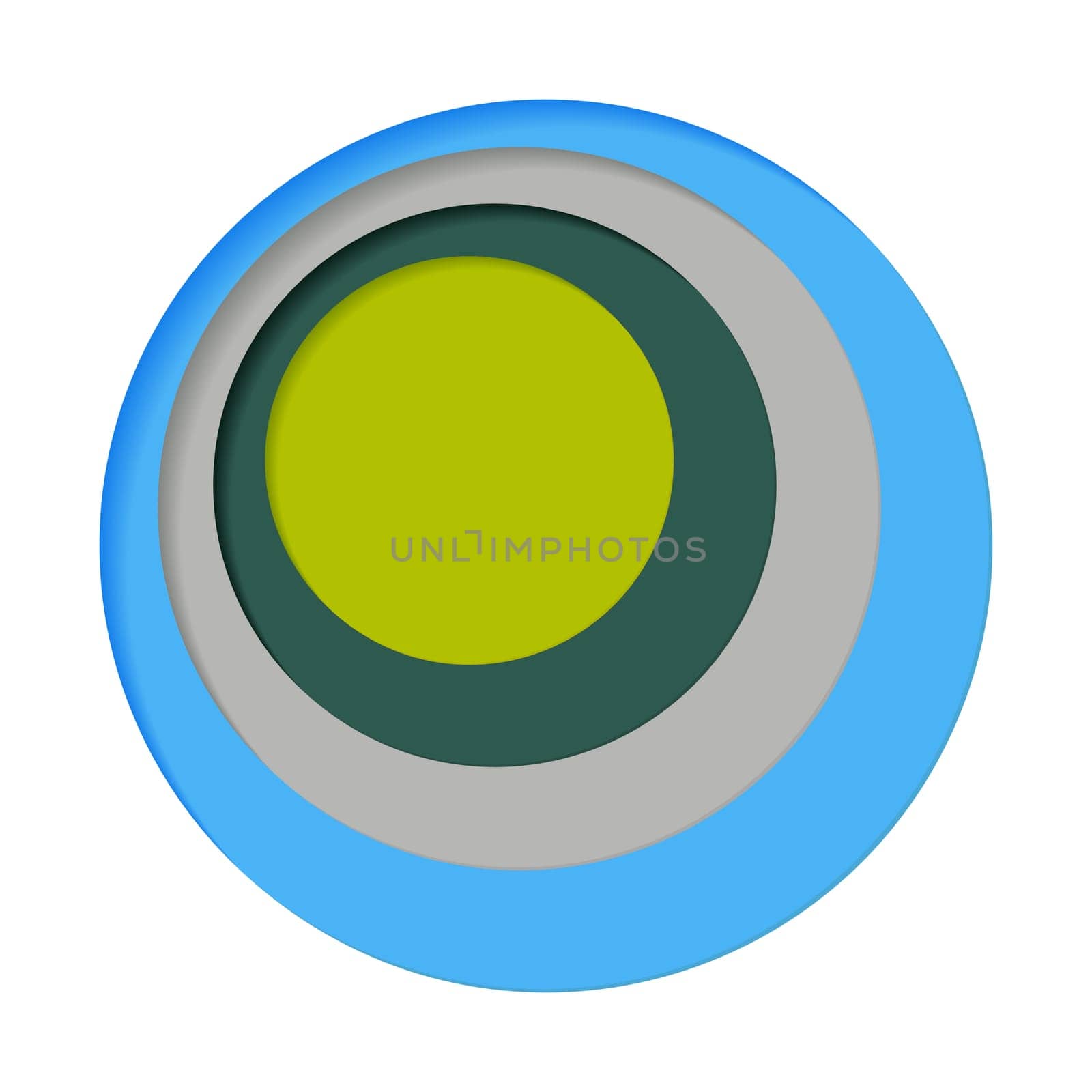 Round palette of four colors on a white background - Vector illustration