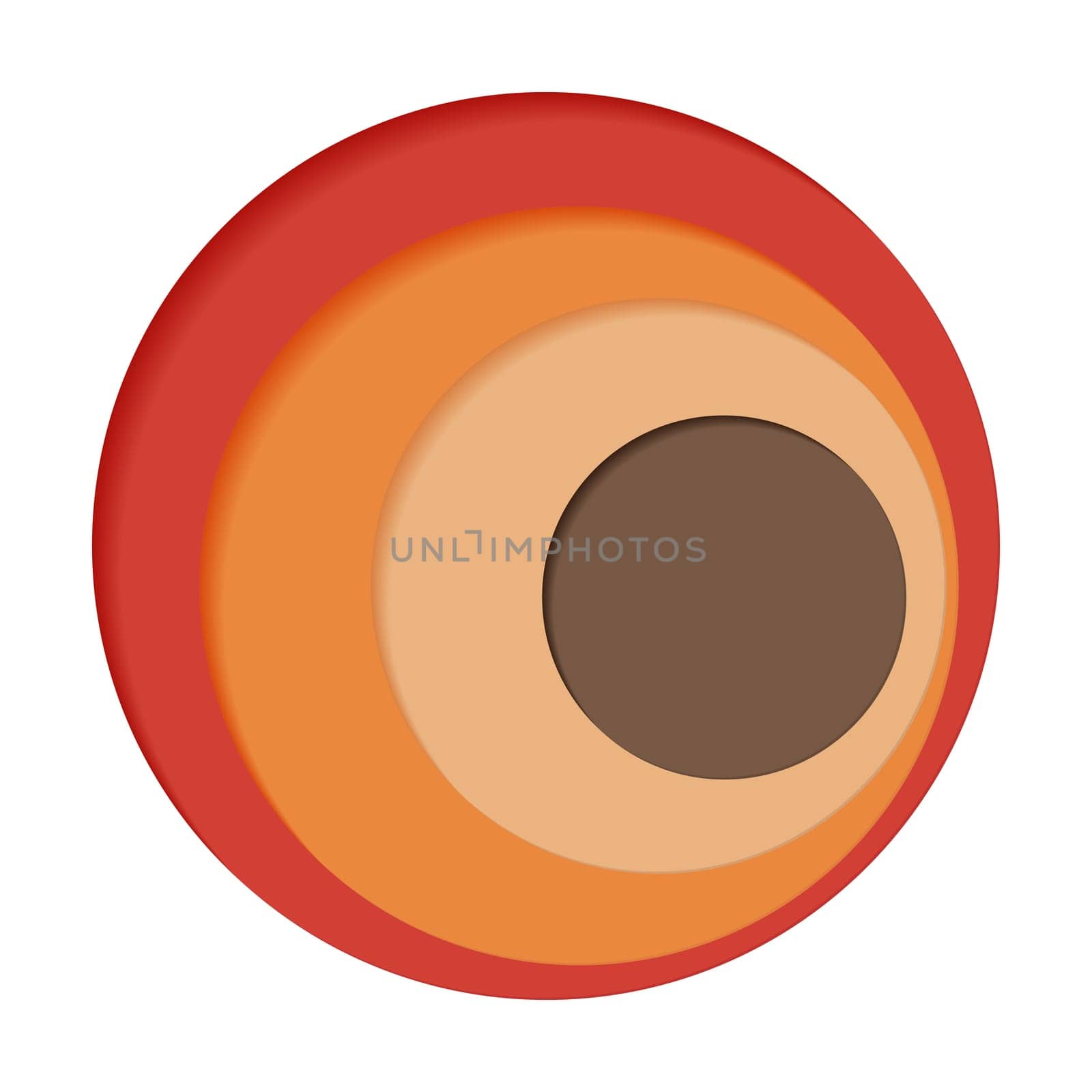 Round palette of four colors on a white background - Vector illustration
