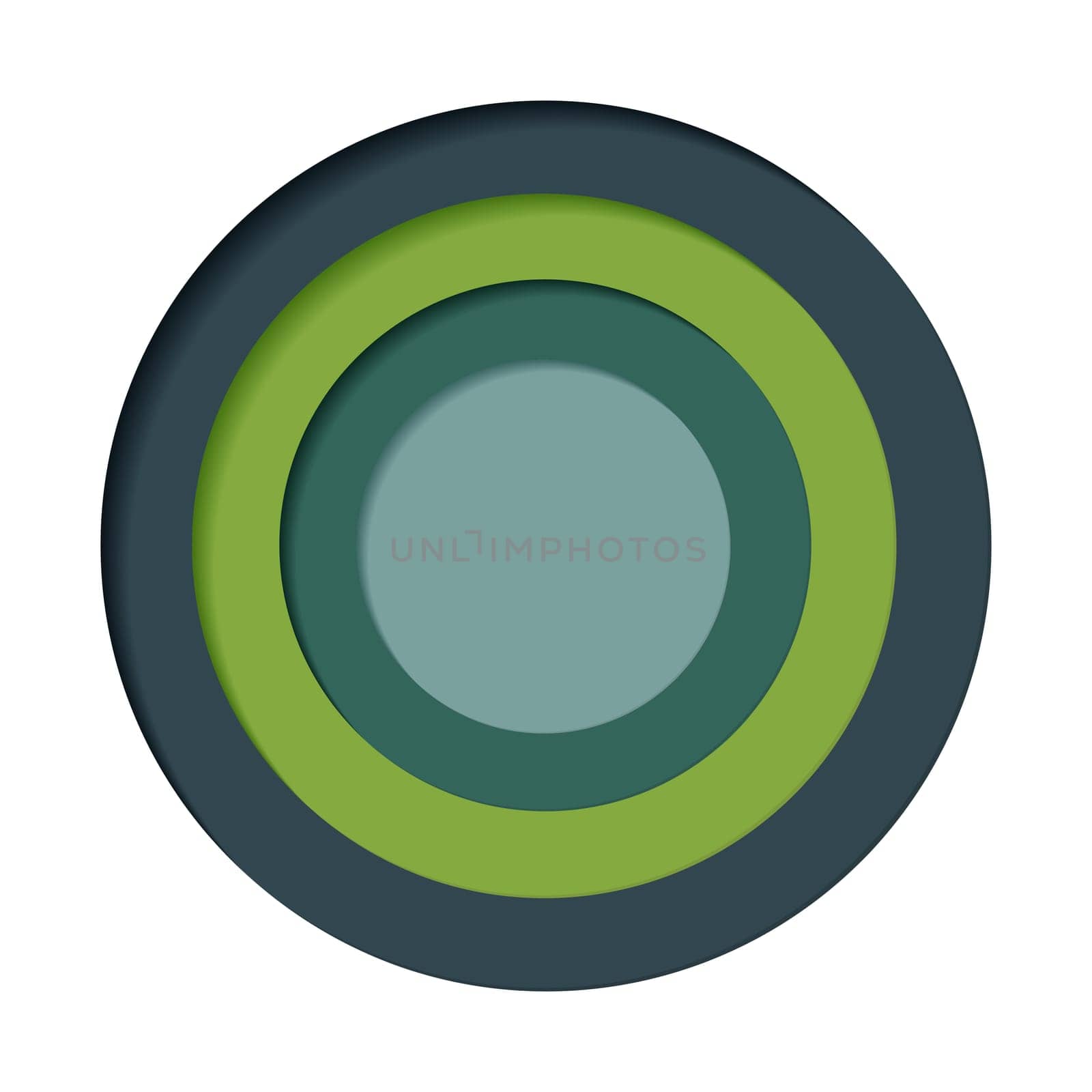 Round palette of four colors on a white background - Vector illustration