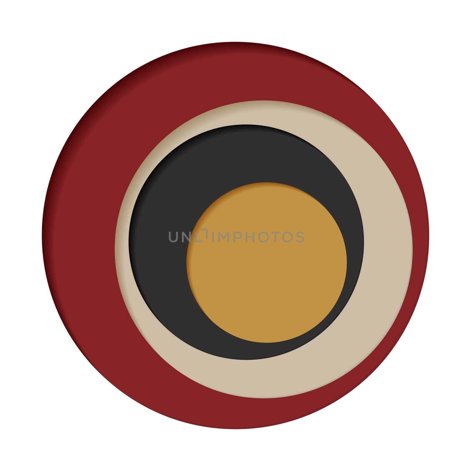 Round palette of four colors on a white background - Vector illustration