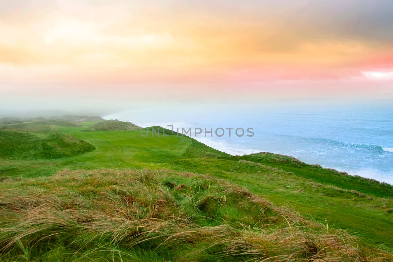 view of the Ballybunion links golf course in county Kerry Ireland