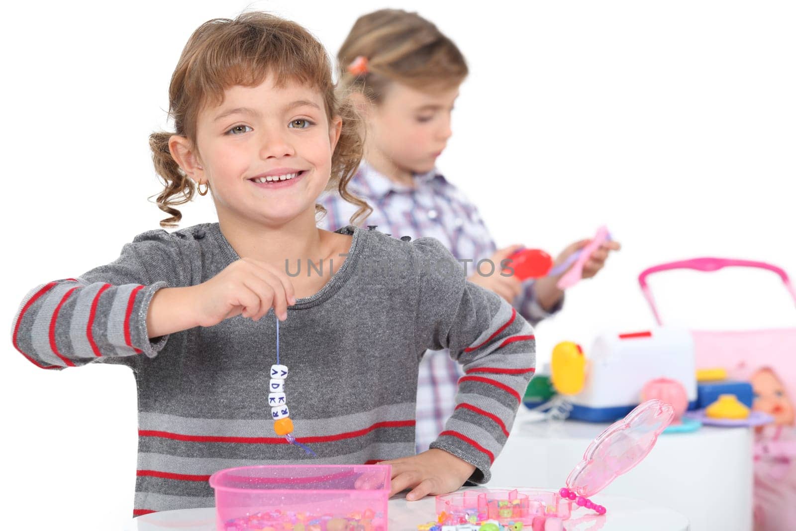 two little girls playing
