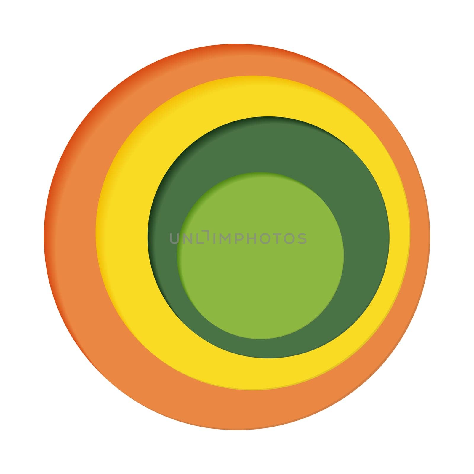 Round palette of four colors on a white background - Vector illustration