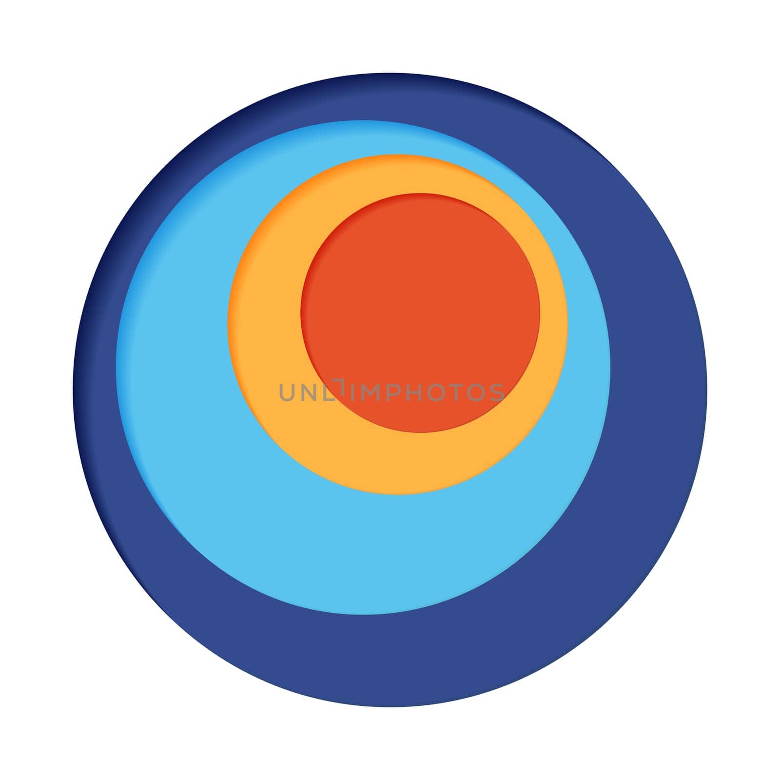 Round palette of four colors on a white background - Vector illustration