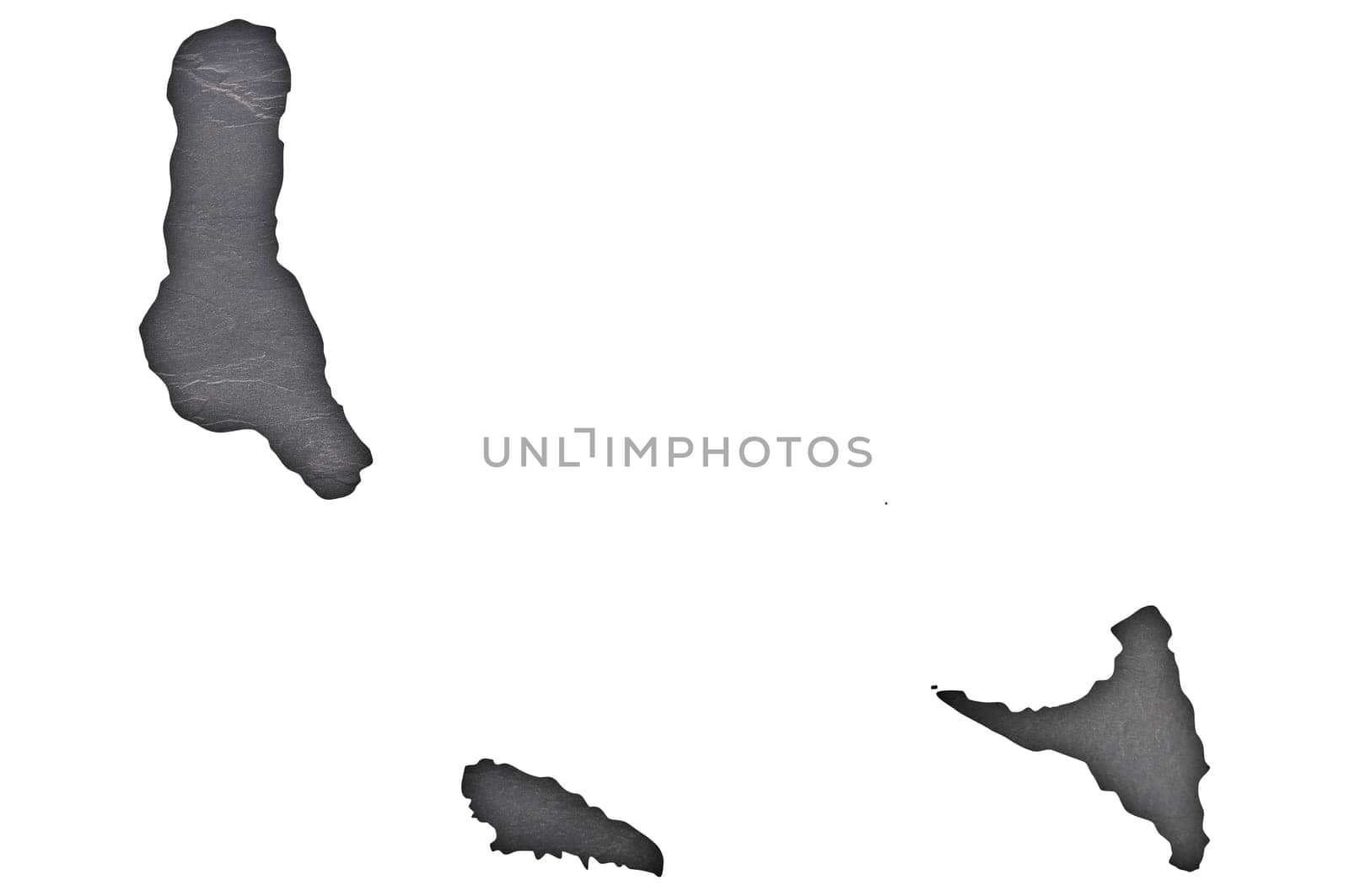 Map of Comoros on dark slate