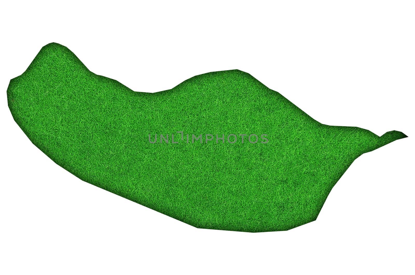 Map of Madeira on green felt