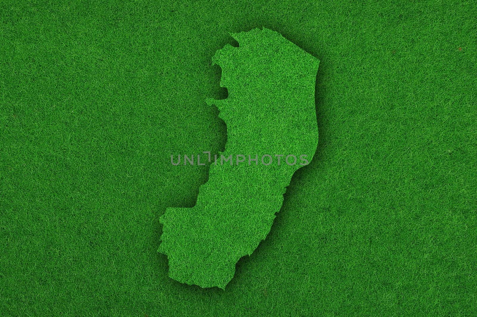 Map of Espirito Santo on green felt