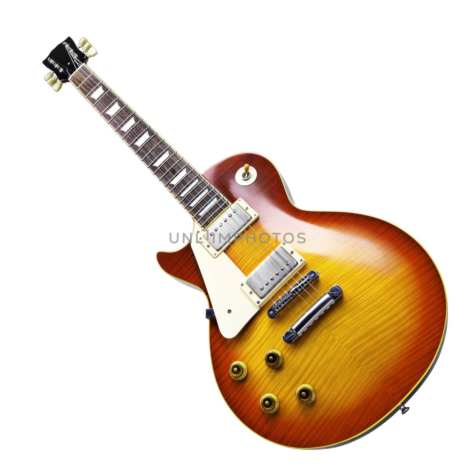 Electric guitar isolated on white background