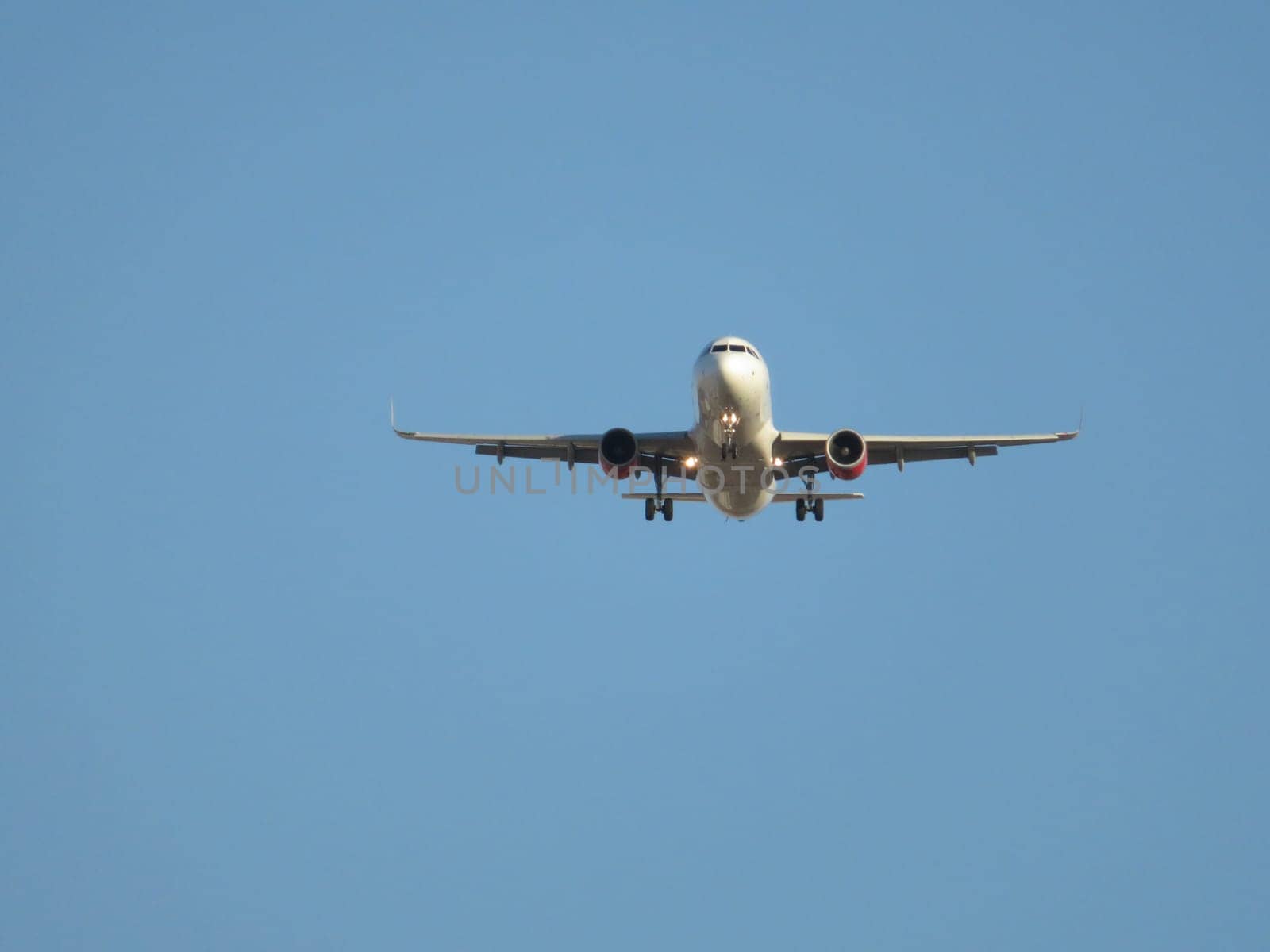 Beautiful photo of a plane landing at the airport taking land