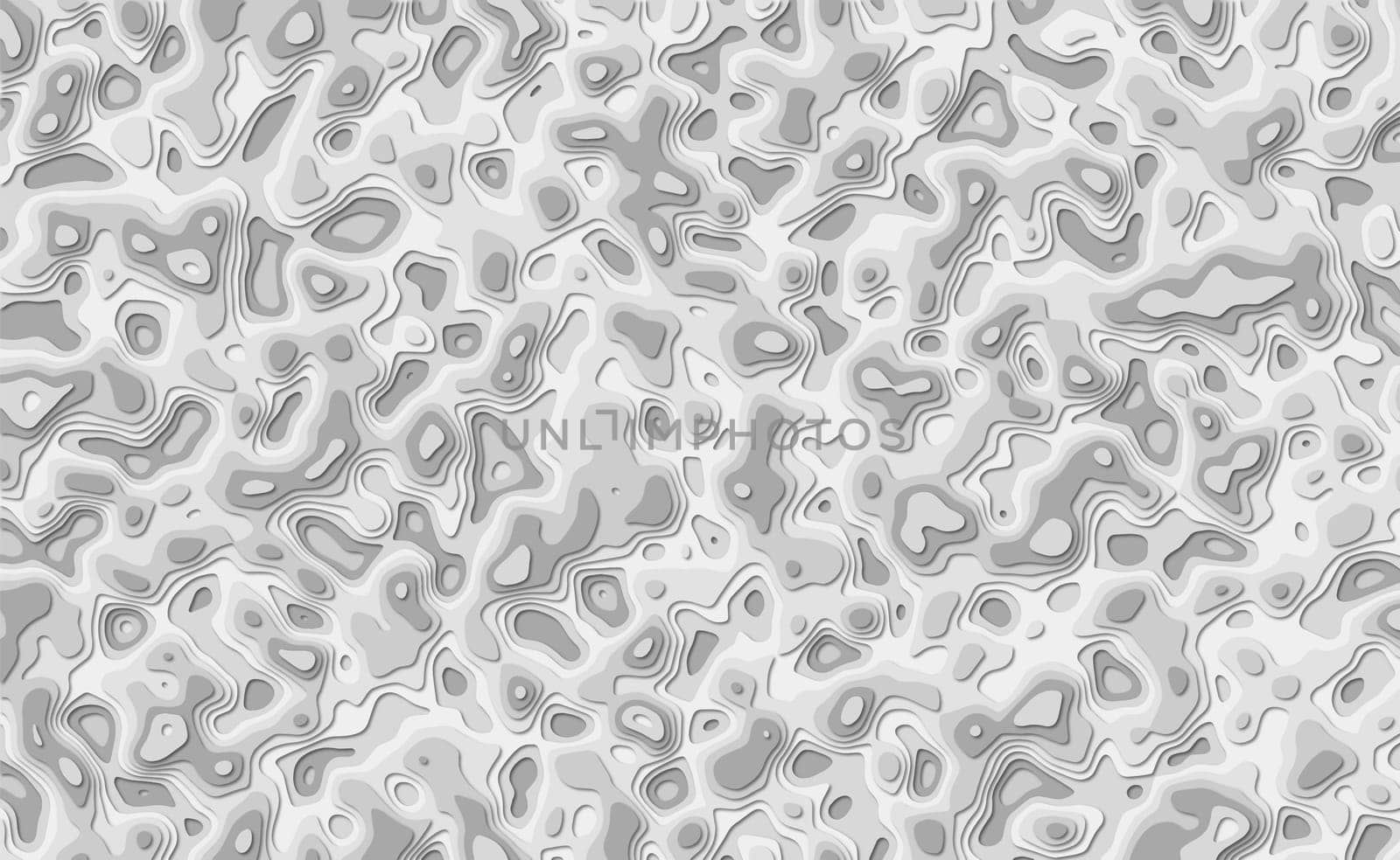 Banner with Abstract Background and Shapes with Paper Cut Patterns - Illustration
