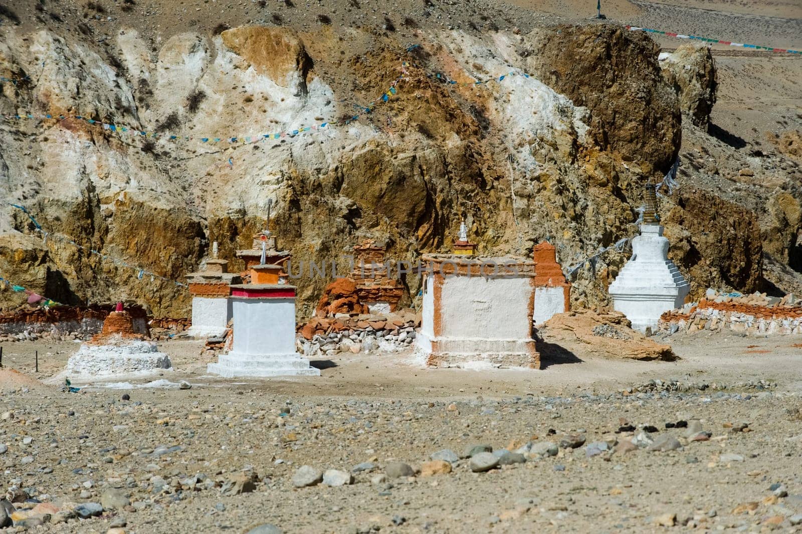 Buddhist religious buildings. Tibet, the Himalayas.