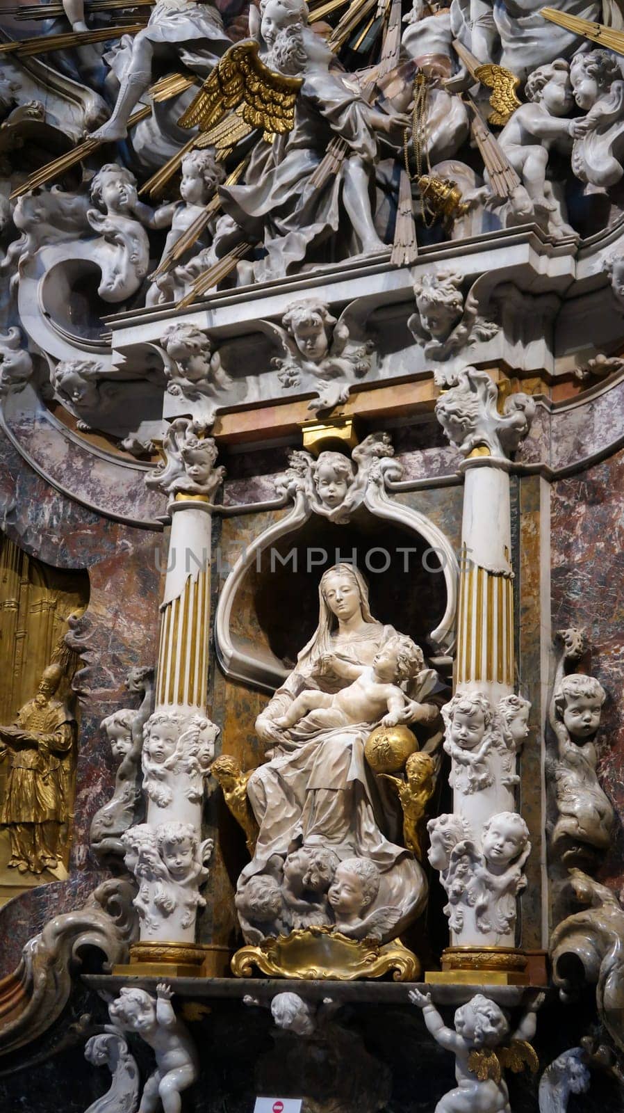 Toledo, Spain - 24 - september - 2020: Interior of Toledo cathedral in historic medieval city of Toledo, Spain