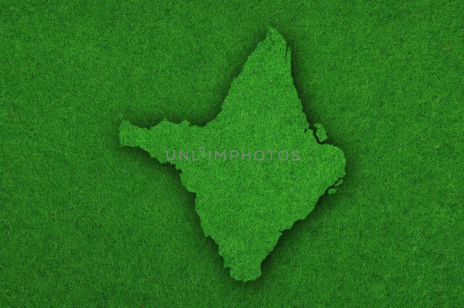 Map of Amapa on green felt