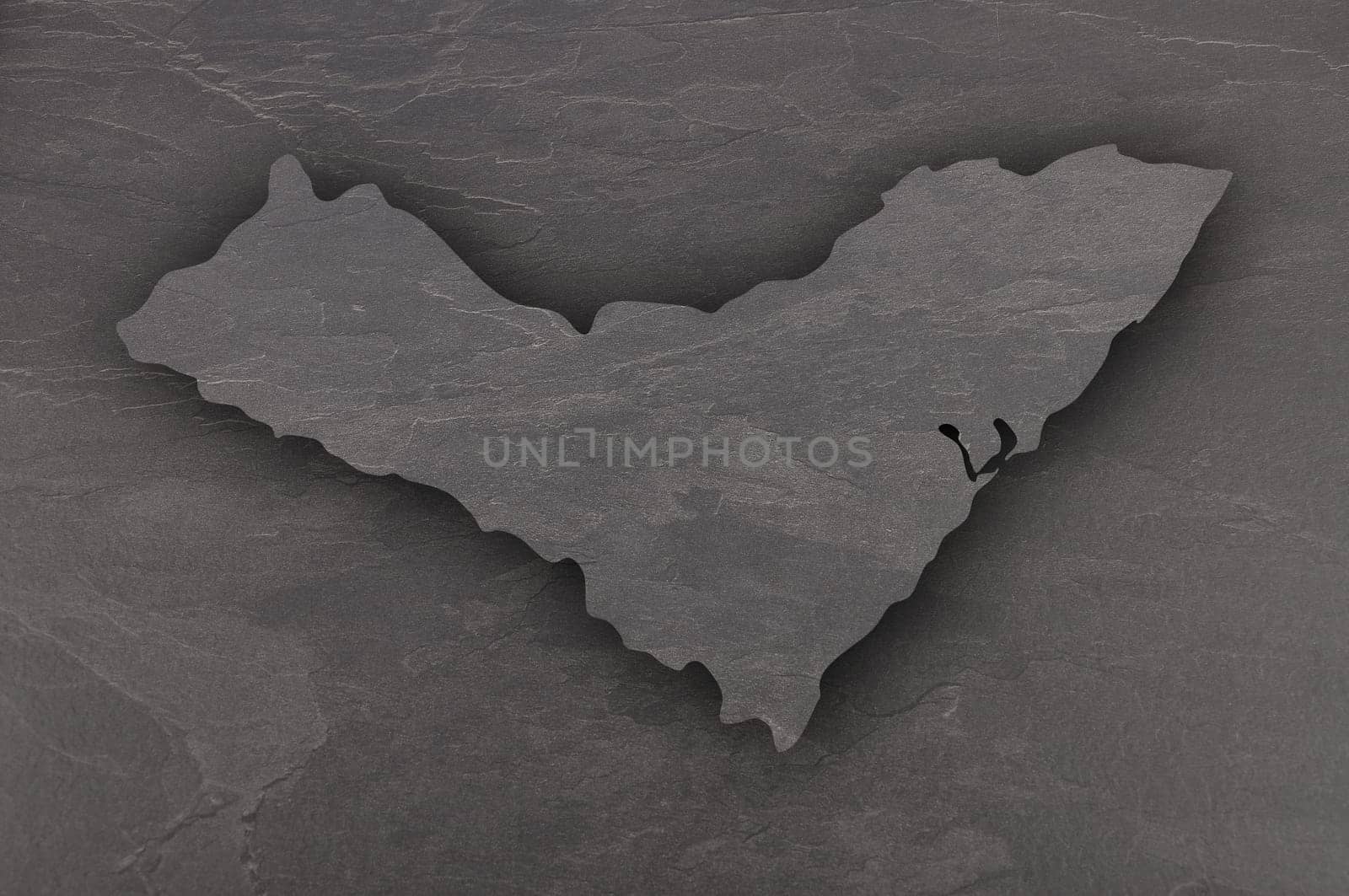 Map of Alagoas on dark slate