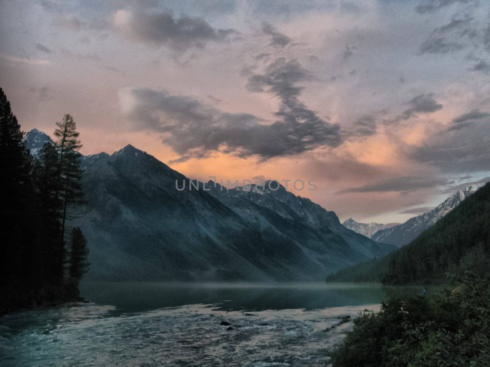 Nature is altai. Mountain landscape, forests and reservoirs of the altai.