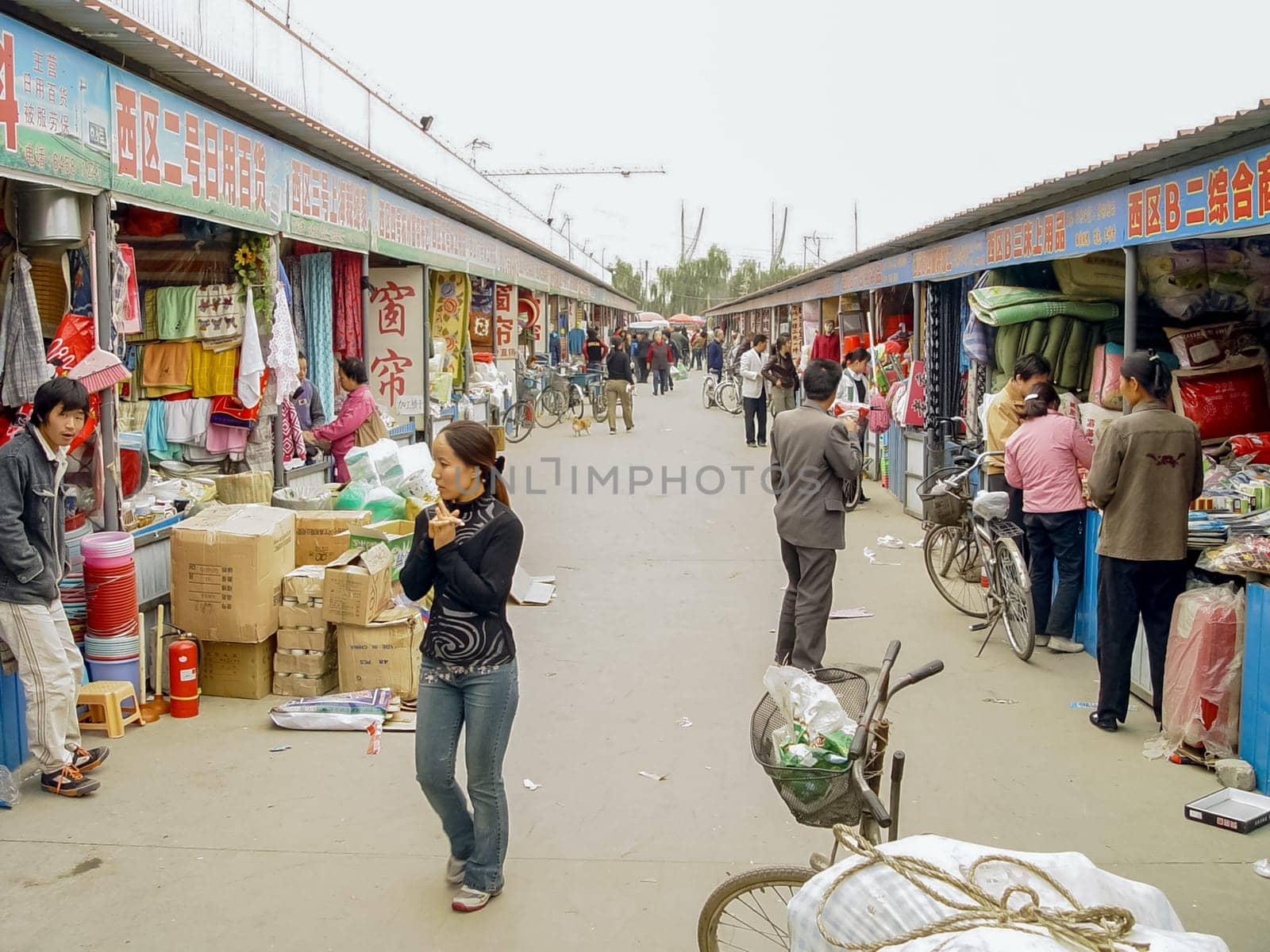 Hong Kong, China - June 24, 2019: The grocery market in Hong Kong. The open-air market.