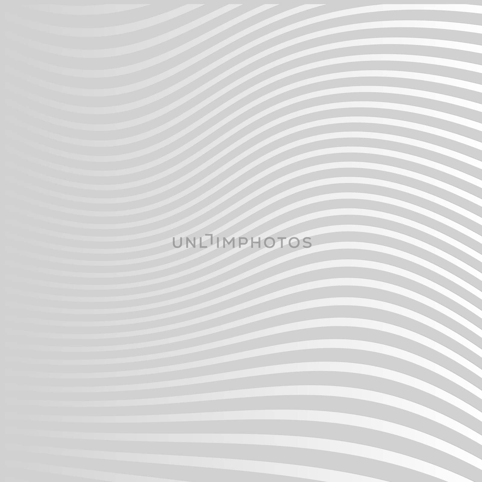 White vector panoramic background with wavy lines and shadows - illustration