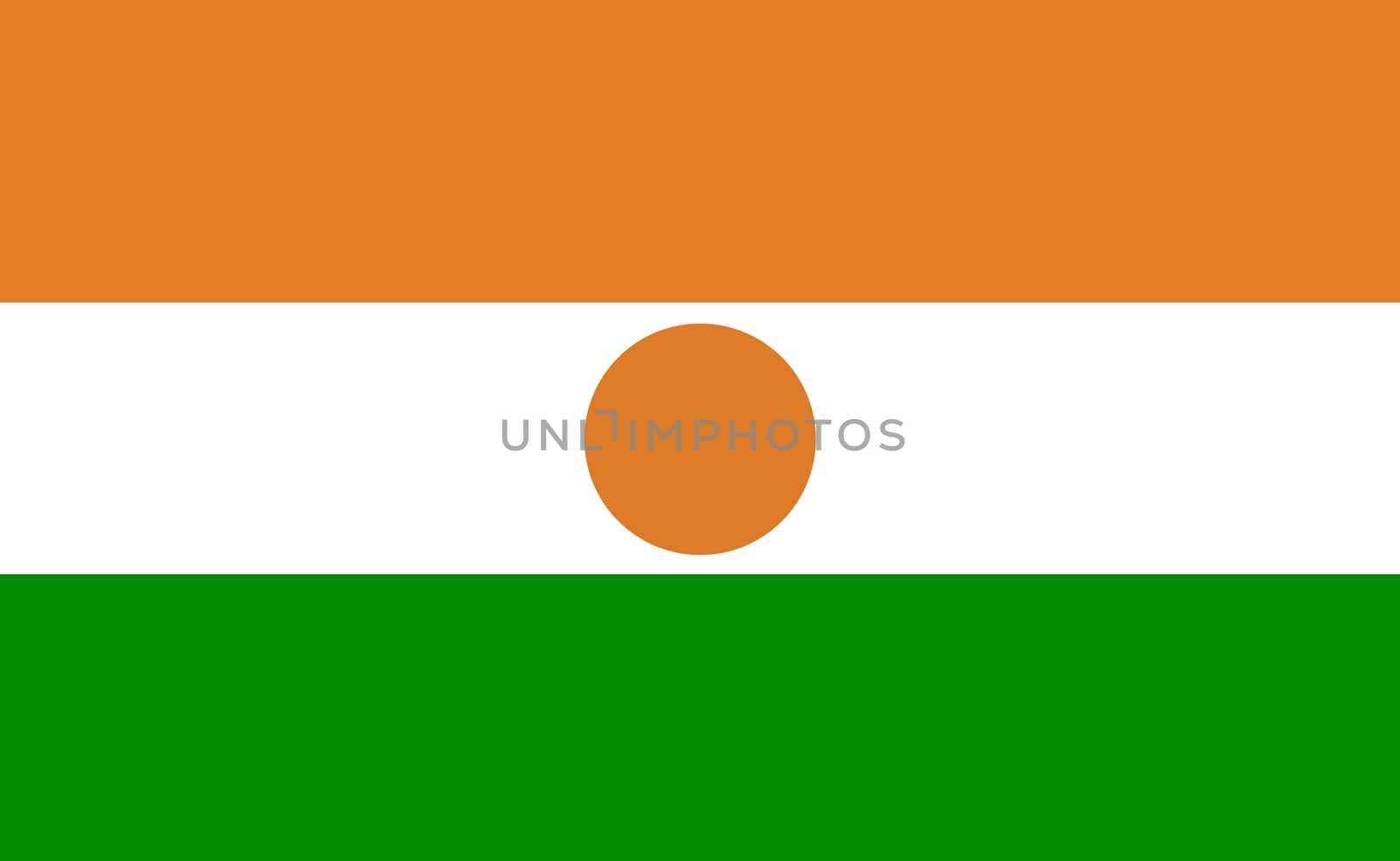 Niger national flag in exact proportions - Vector illustration