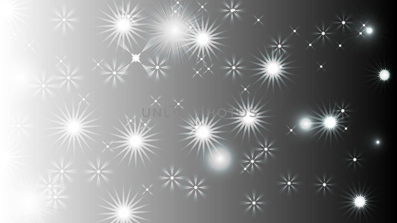Black abstract light background with glittery colored shiny bokeh stars. Sparkling glittered particles on colored background for placard, banner and greeting cards.
