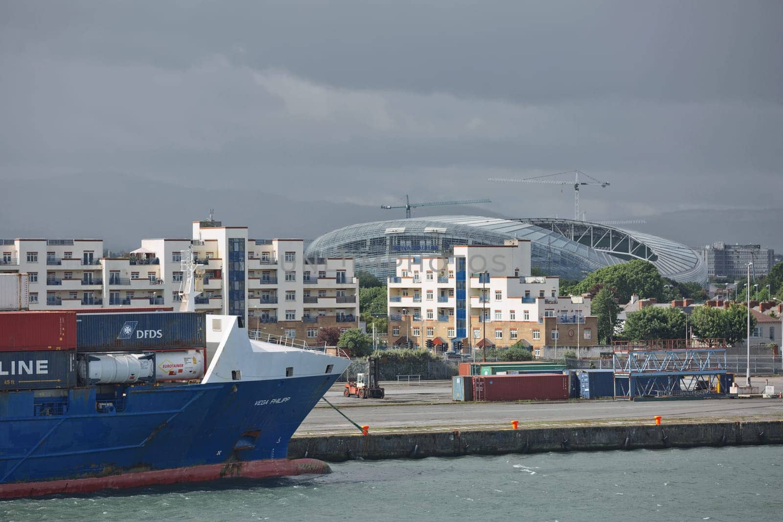 Dublin, Ireland - June 6, 2017: Port and The Aviva Stadium sports stadium located at Lansdowne Road, Dublin Ireland