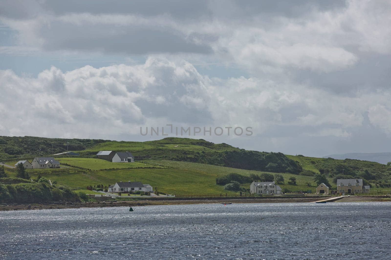 Beautiful landscape and rock formations along the irish coastline near Killybegs, County Donegal in Ireland.